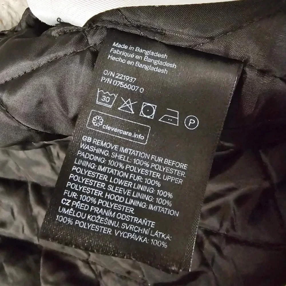 H&M Black Youth Parka Coat